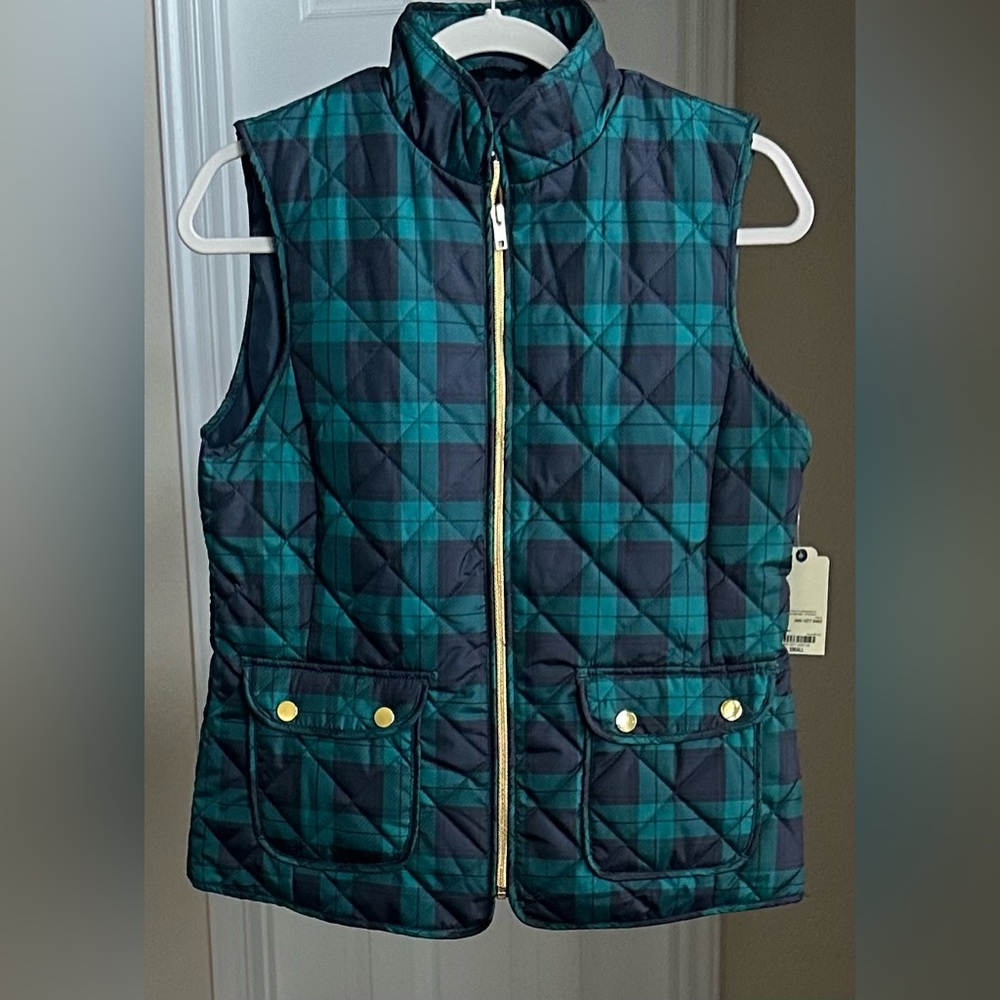 St. John's Bay Plaid Vest NWT